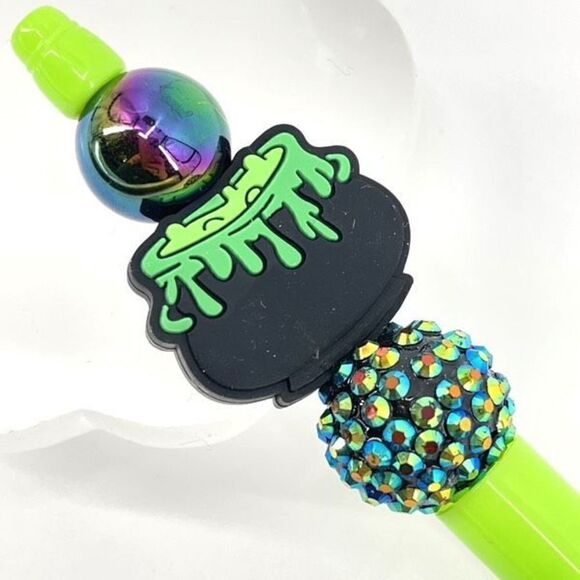 Witches cauldron witch Halloween witchcraft Wicca Wiccan handmade pen NEW beads - Picture 6 of 6